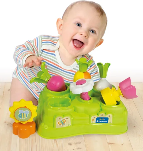 Vista 4 de Clementoni - Juego de jardinería para bebés: juego sensorial para niños pequeños, 6 piezas coloridas (flores y verduras), ecológico, promueve