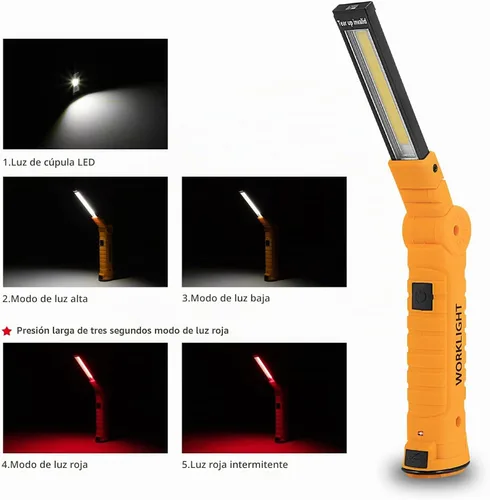 Vista 3 de Lmaytech Regalos de herramientas para hombres, luces LED recargables de trabajo, paquete de 2, base magnética, regalos de Navidad para él, papá