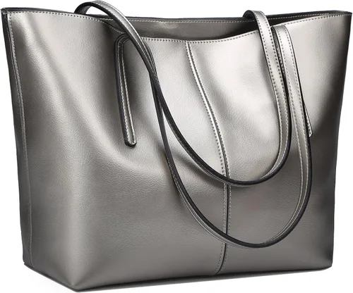 Vista 2 de Covelin Bolso de mano para mujer de piel auténtica Bolso de hombro suave caliente