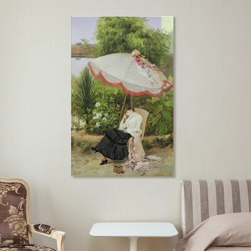 Vista 7 de Pedro Lira,Girl Under A Parasol By Pedro Lira,art Prints,Vintage Art,canvas Wall Art,famous Art Prin Canvas Wall Art Print Poster For Home School
