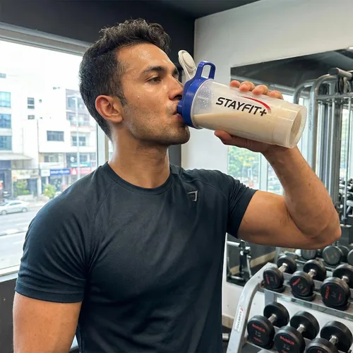 Vista 7 de Stayfit Classic Loop Top - Botella mezcladora de proteínas, 24 onzas, paquete de 3.