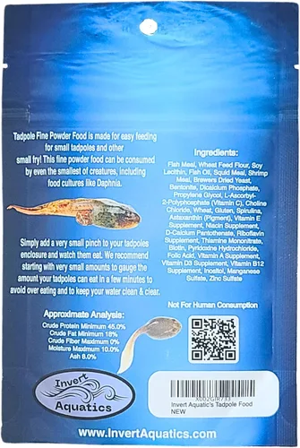 Vista 2 de Comida de renacuajo - Alimentos en polvo fino para renacuajos, fritos y cultivos vivos (1 oz (28 g)