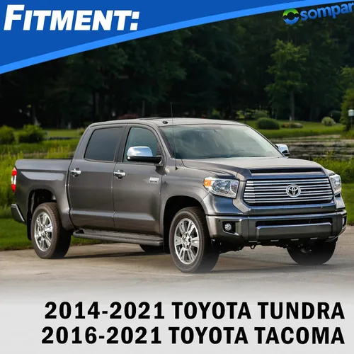 Vista 2 de Osompar Manija de cierre con llave para puerta trasera compatible con Toyota Tundra 2014-2021 Toyota Tacoma 2016-2021 con cámara trasera, textura