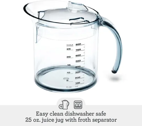 Vista 4 de Juguera compacta Breville BJE200XL, extractor de jugo de 700 vatios