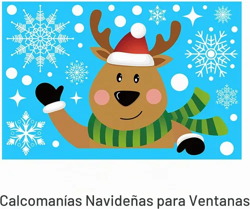 Vista 3 de Decoraciones de Navidad para ventana, 160 calcomanías de copo de nieve de Navidad para ventana, calcomanías de copo de nieve de Navidad