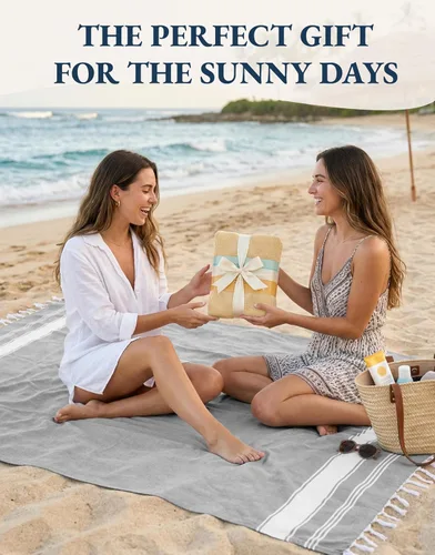 Vista 9 de LANE LINEN Toalla de Playa, Paquete de 2 Toallas de Playa de Gran Tamaño, 39"x71", Toallas de Piscina de Secado Rápido para Adultos, Absorbentes a