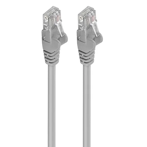 Vista 2 de Premium Cord Cable de conexión UTP RJ45 RJ45 Nivel 5e 0.3 ft Gris