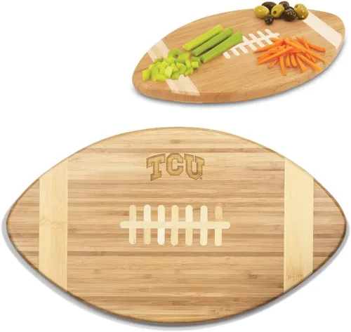 Vista 2 de PICNIC TIME NCAA Clemson Tigers Touchdown! Tabla de cortar de bambú