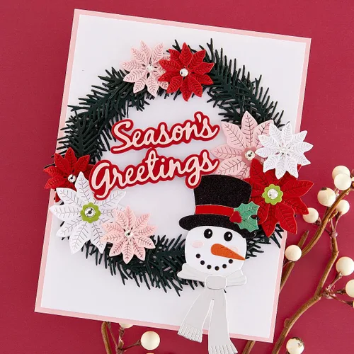 Vista 5 de Spellbinders Suzanne Hue - Troqueles grabados para coronas navideñas S6-219