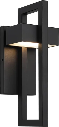 Vista 12 de LamQee Modernas luces de pared para exteriores de 3000 K, apliques de pared LED integrados para exteriores, accesorios de iluminación exterior