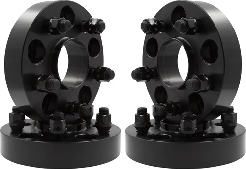 Vista 10 de Wheel Accessories Parts 2 adaptadores de espaciadores de rueda centrados en buje 5 en 4.724 in 0.197x4.724 in 1.00" de grosor 0.551 in 1.50