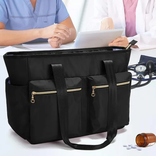 Vista 27 de Damero Bolsa de enfermera con funda para laptop para el trabajo y el cuidado del hogar, estudiantes de medicina