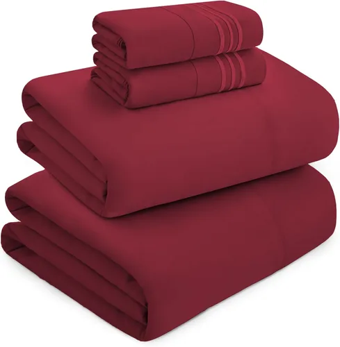 Vista 11 de Mocassi Juego de sábanas de lujo de 4 piezas, calidad prémium de hotel de 1800 hilos, ajuste fácil, sábanas y fundas de almohada resistentes a
