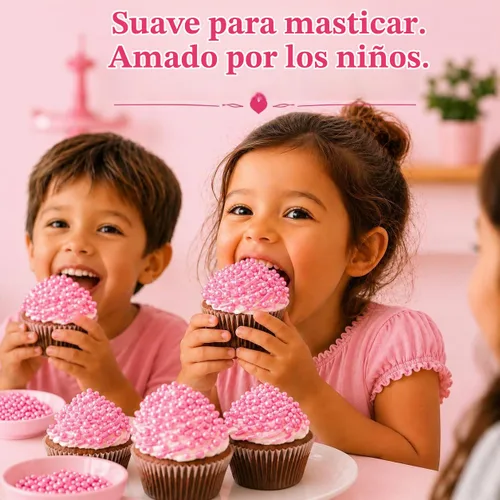 Vista 8 de Confect Chispas para pasteles y magdalenas – Paquete surtido de 5 Chispas de perlas de ensueño para baby shower – Cubierturas comestibles para Rosa