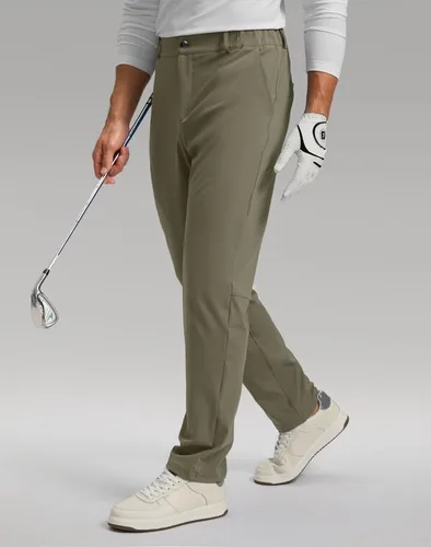 Vista 2 de Soothfeel Pantalones de golf para hombre con 5 bolsillos, ajustados, elásticos, casuales, de viaje, pantalones de trabajo para hombre