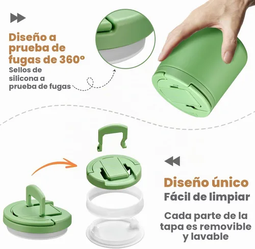 Vista 7 de Tarro de comida aislado al vacío de 20 onzas con tapa de hebilla, termo de sopa para niños de comida caliente, boca ancha, a prueba de fugas