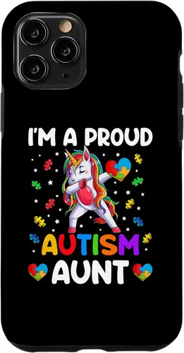 Vista 10 de Funda para iPhone 14 I'm A Proud Aunt Autism Awareness Dabbing Unicorn Girl