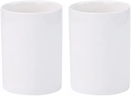 Vista 8 de Gaolinci 2 tazas de baño, soporte para cepillos de dientes de cerámica, vaso de 9 onzas