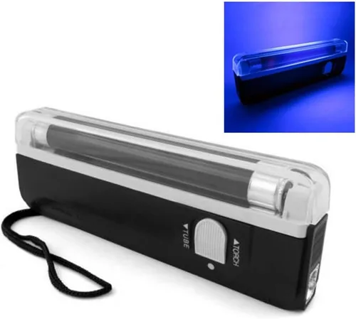 Vista 2 de Linterna portátil luz negra UV de mano con LED
