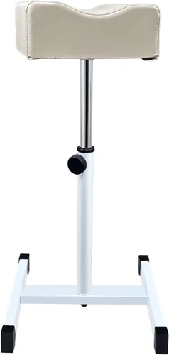 Vista 8 de Reposapiés de pedicura, silla de pedicura ajustable en altura, taburete de pedicura antideslizante para masaje, oficina o hogar, color negro