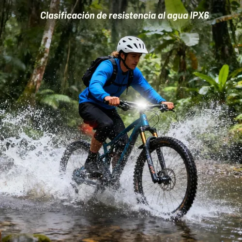 Vista 5 de Luces de bicicleta para conducción nocturna 11+20 modos USB recargable bicicleta 14 LED luz ultra brillante delantera y trasera IPX6 impermeable