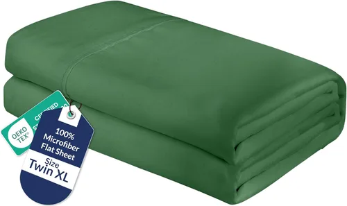 Vista 103 de Royale Linens Sábana Plana Individual – Sábanas Planas de Microfibra Cepillada Ultra Suave 1800 Solamente – Sin Arrugas y Resistentes a las Manchas