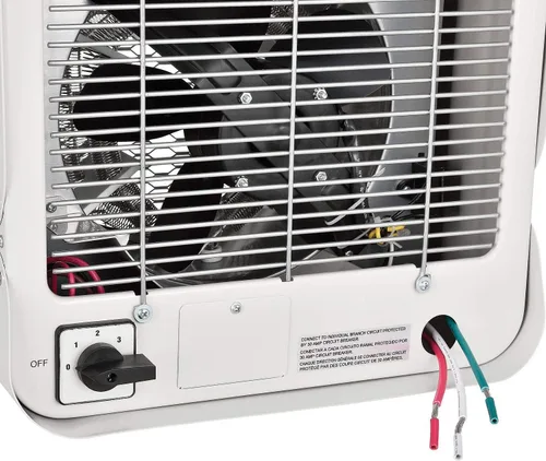Vista 4 de Global Industrial Calentador eléctrico de unidad de garaje con termostato, Multt-Watt 1881-5000W, 240V-208V, acabado de capa epoxi gris, montaje