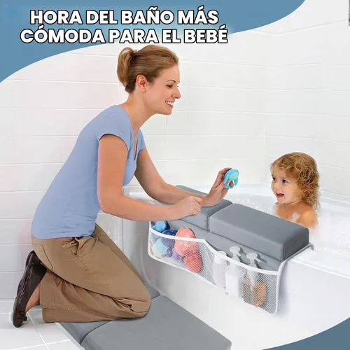 Vista 6 de beiens Juego de rodilleras de baño y coderas - Almohadillas de rodillas de baño gruesas y cómodas de 1.5' para bebé, almohadilla de rodillas suave