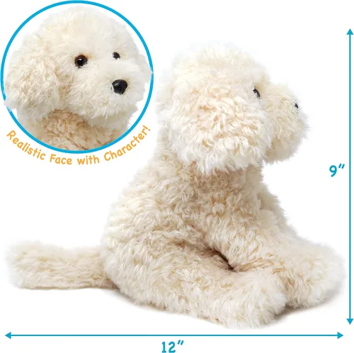 Vista 2 de TigerHart Luka The Labradoodle - Peluche de Animal de Peluche Perro Labradoodle de 12 pulgadas