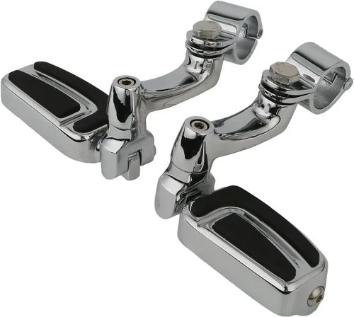 Vista 24 de TCT-MOTORPARTS Soportes de clavijas de pie de barra de carretera negro para Harley Touring 22/25/32/1.378 in