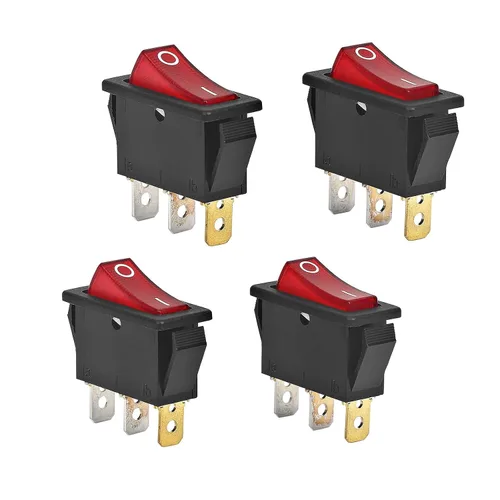 Vista 6 de Paquete de 2 interruptores basculantes 120927-24 de 120 voltios iluminados para chimeneas eléctricas FMI Desa