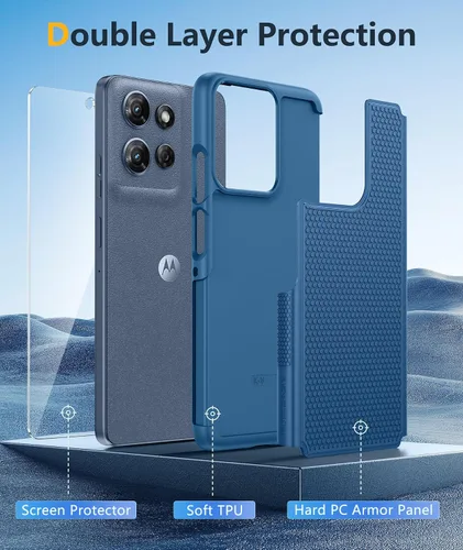 Vista 1078 de FNTCASE Funda para iPhone 17 Pro: Fundas delgadas translúcidas de color azul claro compatibles con MagSafe, protección completa de la cámara