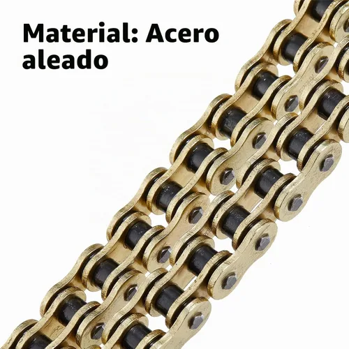 Vista 3 de Cadena de Motocicleta 520 con 110 Eslabones y Junta Tórica con Eslabón Maestro de Conexión y Rompe Cadenas, Cadena de Transmisión de Servicio Pesado