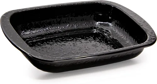 Vista 11 de Golden Rabbit Enamelware - Molde para hornear, 3 cuartos de galón, Black Swirl