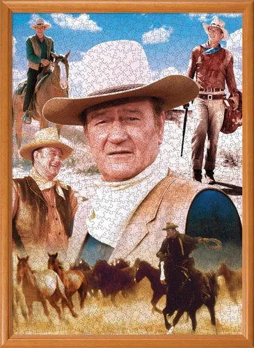Vista 7 de MasterPieces Rompecabezas de 1000 piezas de John Wayne para adultos, familia o jóvenes, diseño de vaquero de Estados Unidos, 19.25 x 26.75 pulgadas