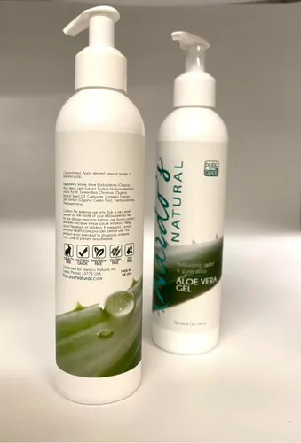 Vista 4 de Nardo's Natural Gel de aloe vera de 8 onzas, gel hidratante de hojas para cara, cabello, piel seca y cuero cabelludo, alivio de quemaduras solares
