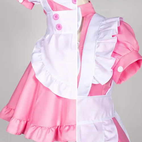 Vista 6 de Elibelle Vestido de sirvienta de anime japonés para cosplay, dulce clásico Lolita, delantal elegante con calcetines y guantes
