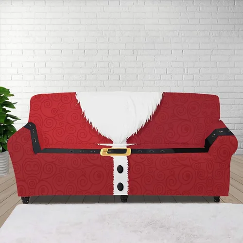 Vista 24 de Boatee Fundas de sofá de 1 pieza con diseño de copo de nieve azul, fundas elásticas para sofá, 1 cojín, protección de muebles, decoración para sala