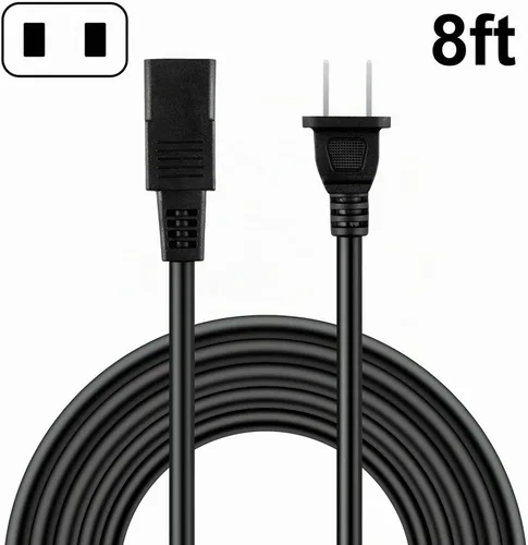 Vista 2 de Cable de alimentación de CA cuadrado de 2 clavijas para Roland Alpha Juno 1 y 2 106 D10 D50 Synth