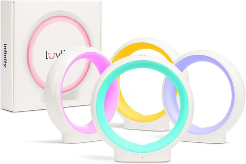 Vista 16 de LuvLink Infinity Voice v2 Send Sounds & Color - Lámpara de amistad galardonada (juego de dos, blanco)