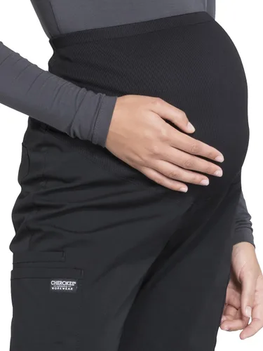 Vista 3 de Cherokee Pantalones de maternidad para mujer, ropa de trabajo profesional suave elástico WW220