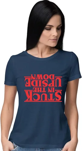 Vista 19 de Go All Out Camiseta para mujer Stuck in The Upside Down