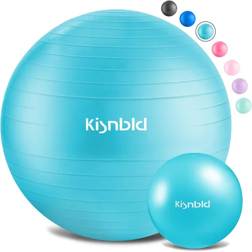Vista 13 de kisnbld Pelota de ejercicio, pelota de yoga extra gruesa para entrenamiento y estabilidad durante el embarazo, 4 tamaños, pelota de equilibrio
