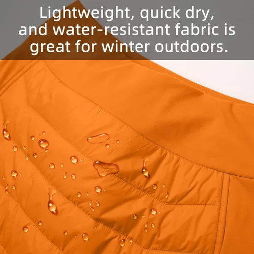 Vista 6 de BALEAF Falda acolchada de 17 pulgadas para mujer, ligera, aislada, cálida, para nieve, senderismo, correr, golf, al aire libre