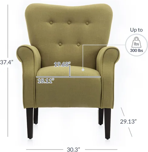 Vista 3 de Belleze Accent Chair - Silla