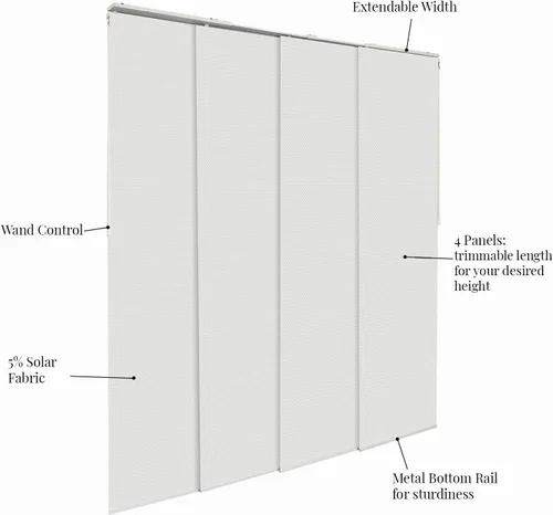 Vista 3 de CHICOLOGY Persianas de puertas corredizas, Persianas para puertas corredizas de vidrio, persianas verticales para puertas de patio, divisor