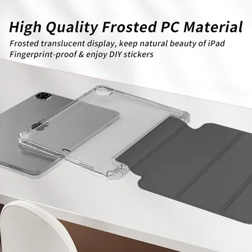 Vista 3 de Kenke - Funda para iPad Pro de 11 pulgadas 4ª/3ª/2ª/1ª generación 2022/2021/2020/2018 con soporte para carga de segundo lápiz con soporte