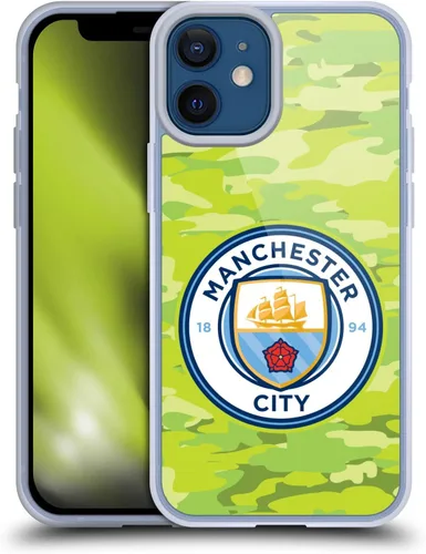 Vista 92 de Head Case Designs Funda de gel con licencia oficial del Manchester City Man City FC Blue Moon Badge Camou [protección de grado militar] compatible