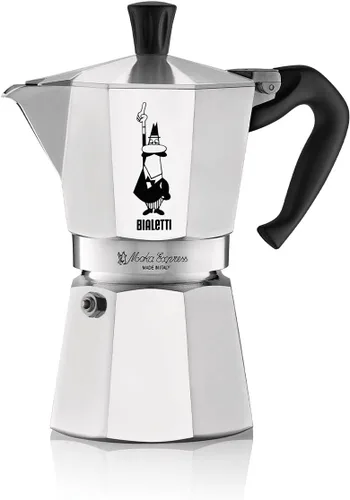 Vista 20 de Bialetti - Moka Express: Cafetera de espresso sobre estufa icónica, prepara auténtico café italiano, olla de moka 1 taza (2 Oz - 60 Ml), aluminio