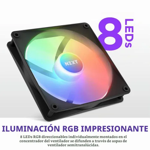 Vista 2 de F140RGB Core - Ventilador RGB de 5.512 in - Paquete doble con controlador RGB - Negro